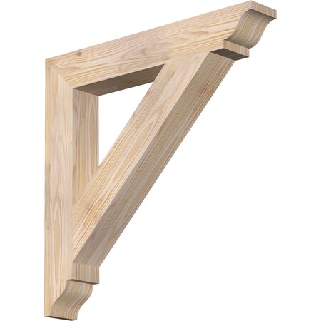 Ekena Millwork Traditional Traditional Smooth Bracket, Douglas Fir, 3 1/2"W x 24"D x 24"H BKT04X24X24TRA01SDF